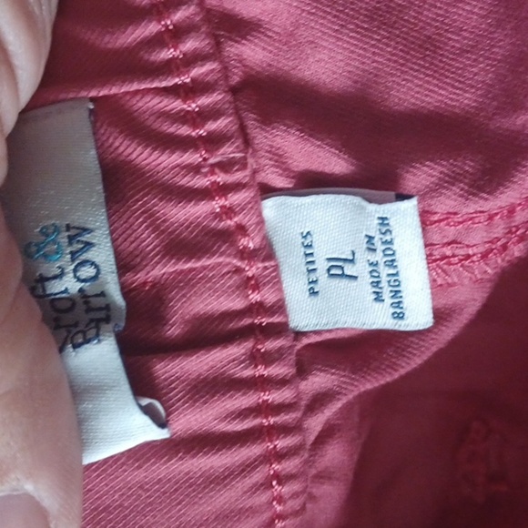 Croft & Barrow Watermelon Tie Waist Skirt, Size PL, side pockets, 18" long - Picture 8 of 10